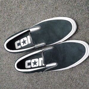Converse Black/White Slip-On Sneakers